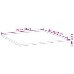 vidaXL Table Top Replacement Desktop Dining Table Top Square Solid Wood Acacia - Additional view 8
