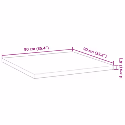 vidaXL Table Top Replacement Desktop Dining Table Top Square Solid Wood Acacia - Additional view 8