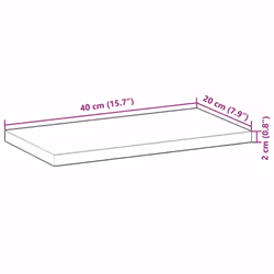 vidaXL Table Top Replacement Dining Table Top Rectangular Solid Wood Acacia - Additional view 8