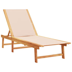 VidaXL 4008412 outdoor chair Lounge Padded seat Acacia wood, Fabric