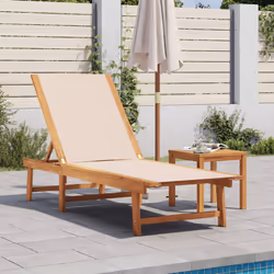 VidaXL 4008412 outdoor chair Lounge Padded seat Acacia wood, Fabric