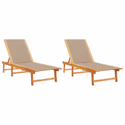 VidaXL 4008415, Lounge, Padded seat, Acacia wood, Fabric, 110 kg, 2000 mm, 660 mm