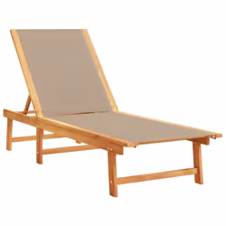 VidaXL 4008415 outdoor chair Lounge Padded seat Acacia wood, Fabric