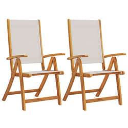 VidaXL 4008421 outdoor chair Terrace Padded seat Acacia wood, Fabric Grey