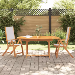 VidaXL 4008421 outdoor chair Terrace Padded seat Acacia wood, Fabric Grey