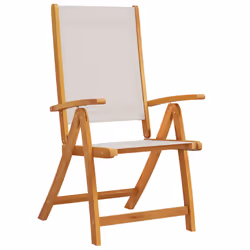 VidaXL 4008421 outdoor chair Terrace Padded seat Acacia wood, Fabric Grey