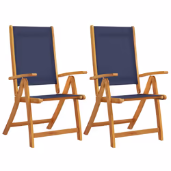 VidaXL 4008422, Terrace, Padded seat, Acacia wood, Fabric, Blue, 110 kg, 570 mm