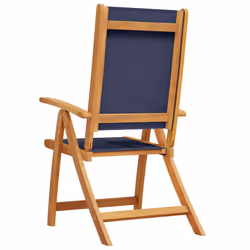 VidaXL 4008422 outdoor chair Terrace Padded seat Acacia wood, Fabric Blue - Additional view 6