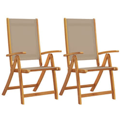 VidaXL 4008423 outdoor chair Terrace Padded seat Acacia wood, Fabric Taupe