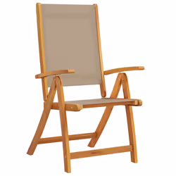 VidaXL 4008423 outdoor chair Terrace Padded seat Acacia wood, Fabric Taupe