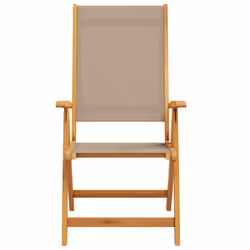 VidaXL 4008423 outdoor chair Terrace Padded seat Acacia wood, Fabric Taupe - Additional view 4