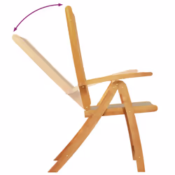 VidaXL 4008423 outdoor chair Terrace Padded seat Acacia wood, Fabric Taupe - Additional view 7