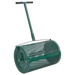 vidaXL Compost Spreader Moss Spreader Manure Spreaders Roller Green Steel