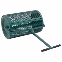 vidaXL Compost Spreader Moss Spreader Manure Spreaders Roller Green Steel