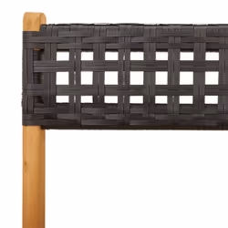 vidaXL Bistro Set 3 Piece Outdoor Bar Set Black Poly Rattan and Solid Wood - Additional view 9