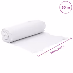 vidaXL Geotextile Membrane Weed Control Fabric White 1 x 50 m Polyester Fibre - Additional view 3