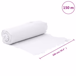 vidaXL Geotextile Membrane Weed Control Fabric White 1 x 150 m Polyester Fibre - Additional view 3