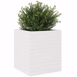 vidaXL Garden Planter Outdoor Flower Pot Planter Pot White Solid Wood Pine - Additional view 3