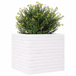 vidaXL Garden Planter Outdoor Flower Pot Planter Pot White Solid Wood Pine - Additional view 3