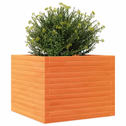 vidaXL Garden Planter Outdoor Flower Pot Planter Pot Wax Brown Solid Wood Pine