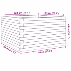vidaXL Garden Planter Outdoor Flower Pot Planter Pot White Solid Wood Pine - Additional view 3