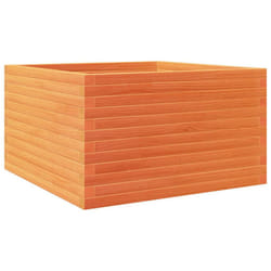vidaXL Garden Planter Outdoor Flower Pot Planter Pot Wax Brown Solid Wood Pine