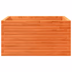 vidaXL Garden Planter Outdoor Flower Pot Planter Pot Wax Brown Solid Wood Pine - wax brown, 90 x 90 x 46 cm - Additional view 4