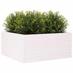 vidaXL Garden Planter Outdoor Flower Pot Planter Pot White Solid Wood Pine - Additional view 3
