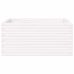 vidaXL Garden Planter Outdoor Flower Pot Planter Pot White Solid Wood Pine - Additional view 5