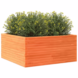 vidaXL Garden Planter Outdoor Flower Pot Planter Pot Wax Brown Solid Wood Pine - Additional view 3