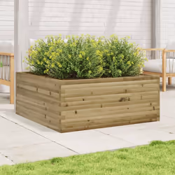 vidaXL Garden Planter 110x110x46 cm Impregnated Wood Pine