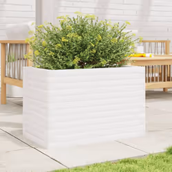vidaXL Garden Planter Outdoor Flower Pot Planter Pot White Solid Wood Pine - Additional view 2