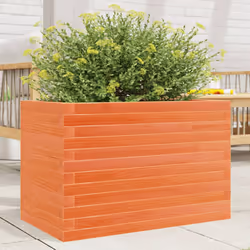 vidaXL Garden Planter Outdoor Flower Pot Planter Pot Wax Brown Solid Wood Pine