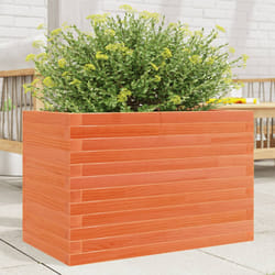 vidaXL Garden Planter Outdoor Flower Pot Planter Pot Wax Brown Solid Wood Pine