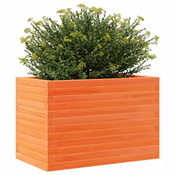 vidaXL Garden Planter Outdoor Flower Pot Planter Pot Wax Brown Solid Wood Pine
