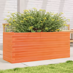 vidaXL Garden Planter Wax Brown 110x40x46 cm Solid Wood Pine