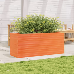 vidaXL Garden Planter Wax Brown 110x40x46 cm Solid Wood Pine