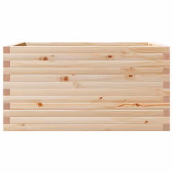 vidaXL Garden Planter Outdoor Flower Pot Planter Pot Wax Brown Solid Wood Pine - natural pine, 90 x 60 x 46 cm - Additional view 4