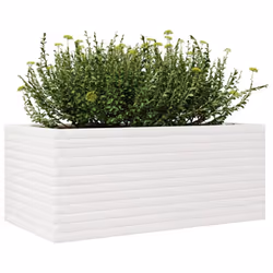 vidaXL Garden Planter Outdoor Flower Pot Planter Pot White Solid Wood Pine - Additional view 3