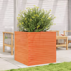 vidaXL Garden Planter Wax Brown 70x70x68.5 cm Solid Wood Pine - Additional view 2