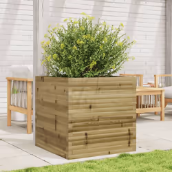 vidaXL Garden Planter 70x70x68.5 cm Impregnated Wood Pine