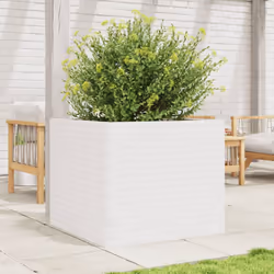 vidaXL Garden Planter Outdoor Flower Pot Planter Pot White Solid Wood Pine - Additional view 2
