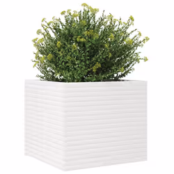 vidaXL Garden Planter Outdoor Flower Pot Planter Pot White Solid Wood Pine - Additional view 3