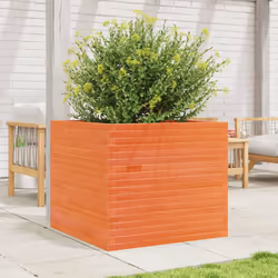 vidaXL Garden Planter Outdoor Flower Pot Planter Pot Wax Brown Solid Wood Pine