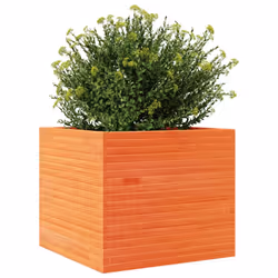 vidaXL Garden Planter Outdoor Flower Pot Planter Pot Wax Brown Solid Wood Pine