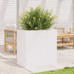 vidaXL Garden Planter Outdoor Flower Pot Planter Pot White Solid Wood Pine - Additional view 2