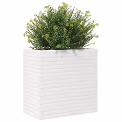 vidaXL Garden Planter Outdoor Flower Pot Planter Pot White Solid Wood Pine - Additional view 3