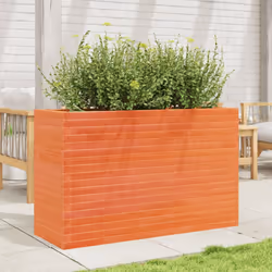 vidaXL Garden Planter Wax Brown 110x40x68.5 cm Solid Wood Pine