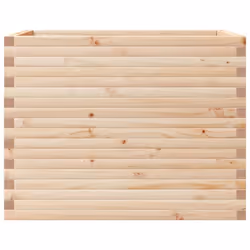 vidaXL Garden Planter Outdoor Flower Pot Planter Pot Wax Brown Solid Wood Pine - natural pine, 90 x 60 x 68.5 cm - Additional view 4
