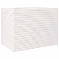 vidaXL Garden Planter Outdoor Flower Pot Planter Pot Wax Brown Solid Wood Pine - white, 90 x 60 x 68.5 cm - Additional view 6